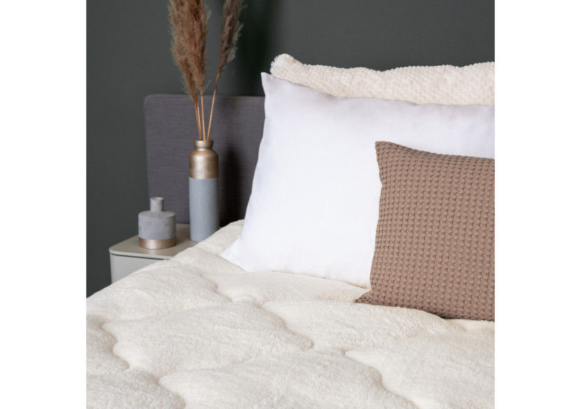 Couette Lazy Teddy Crème - 240 x 200 cm, luxe et confort - 17019246 - Sleeptime