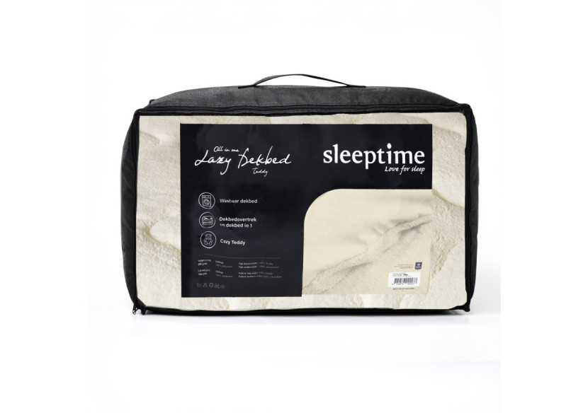 Couette Lazy Teddy Crème - 240 x 200 cm, luxe et confort - 17019246 - Sleeptime
