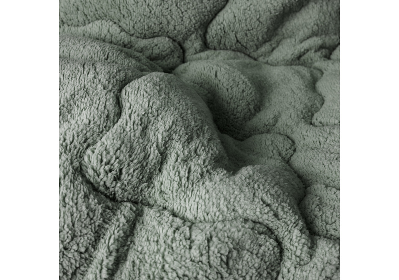 Couette Lazy Teddy Vert Foncé - 240 x 200 cm, Confort Optimal - 17019249 - Sleeptime