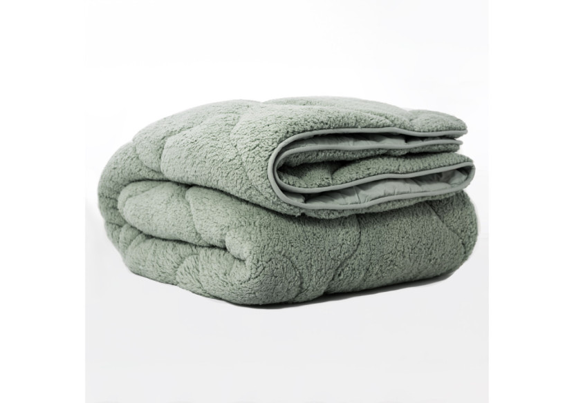 Couette Lazy Teddy Vert Foncé - 240 x 200 cm, Confort Optimal - 17019249 - Sleeptime