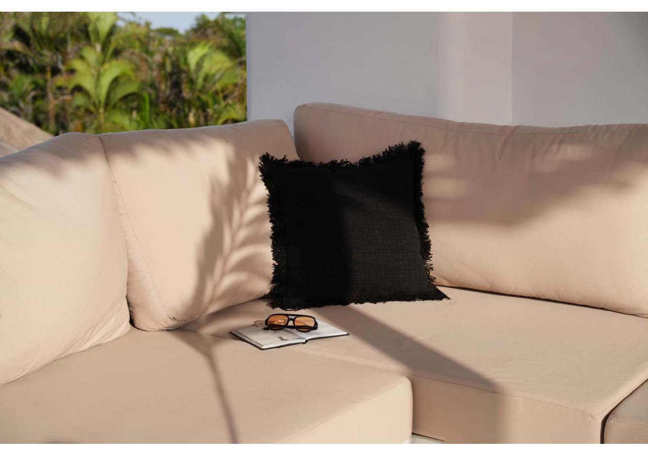 Housse de Coussin Pleine Lune - Noir élégant - BARI003B-50x50 - Bazar Bizar