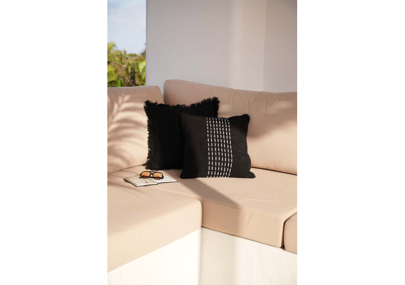 Housse de Coussin Pleine Lune - Noir élégant - BARI003B-50x50 - Bazar Bizar