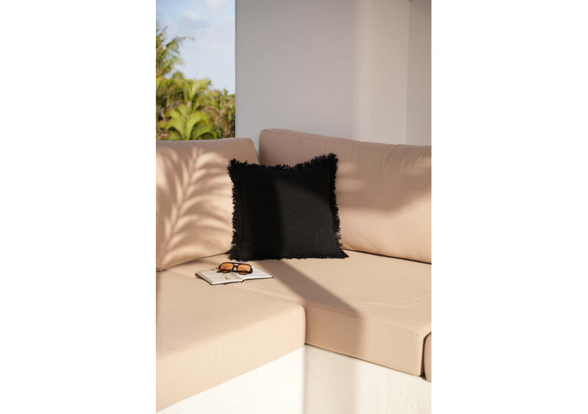 Housse de Coussin Pleine Lune - Noir élégant - BARI003B-50x50 - Bazar Bizar