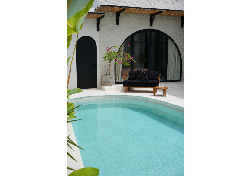 Housse de Coussin Kasbah - Noir et Blanc - BARI005BW-50x50 - Bazar Bizar