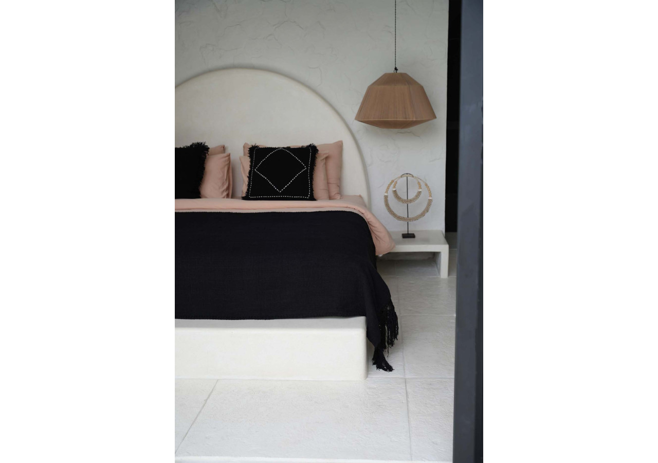 Housse de Coussin Kasbah - Noir et Blanc - BARI005BW-50x50 - Bazar Bizar