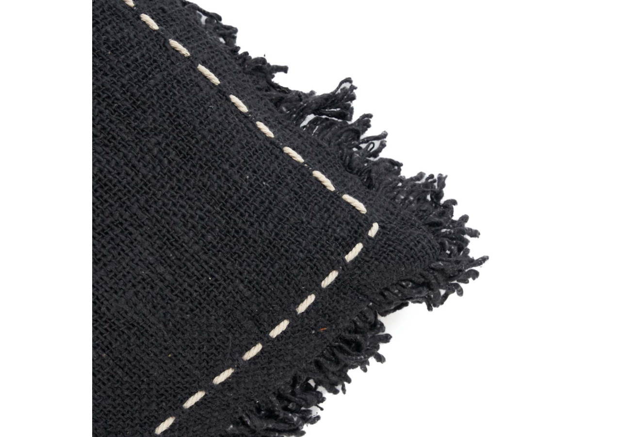 Housse de Coussin Kasbah - Noir et Blanc - BARI005BW-50x50 - Bazar Bizar