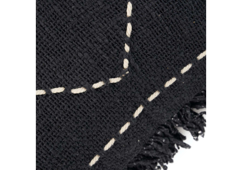 Housse de Coussin Kasbah - Noir et Blanc - BARI005BW-50x50 - Bazar Bizar