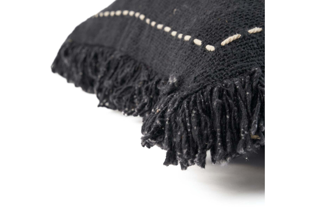 Housse de Coussin Kasbah - Noir et Blanc - BARI005BW-50x50 - Bazar Bizar