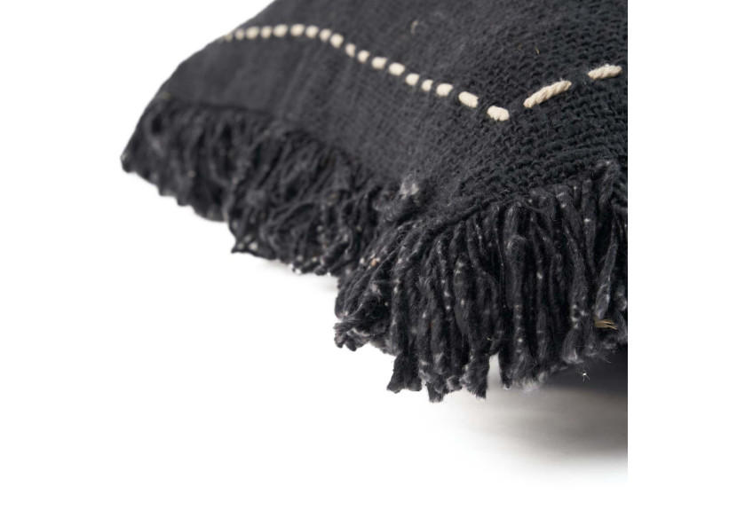 Housse de Coussin Kasbah - Noir et Blanc - BARI005BW-50x50 - Bazar Bizar