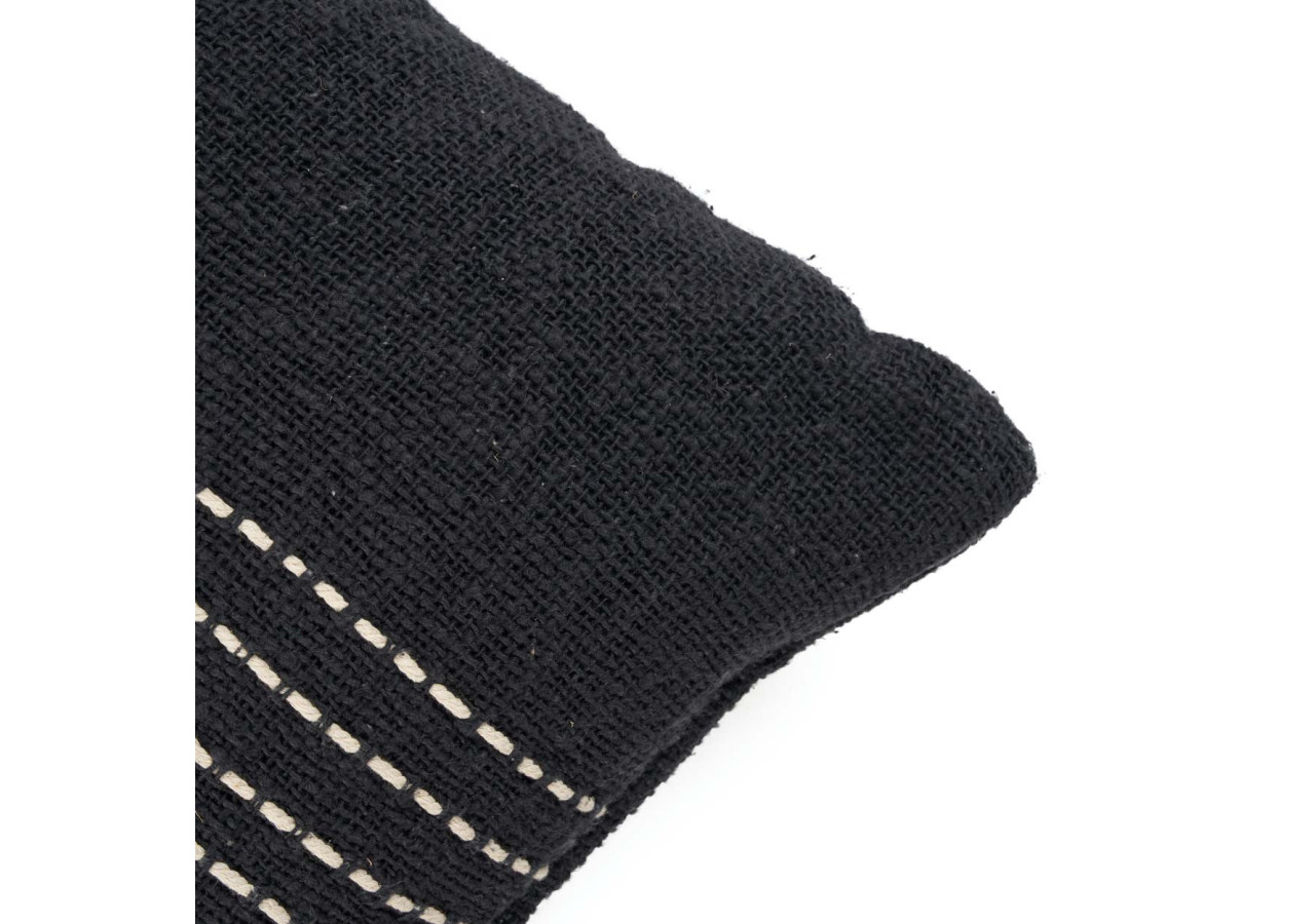Housse de Coussin Drizzle - Noir et Blanc - BARI004BW-50x50 - Bazar Bizar