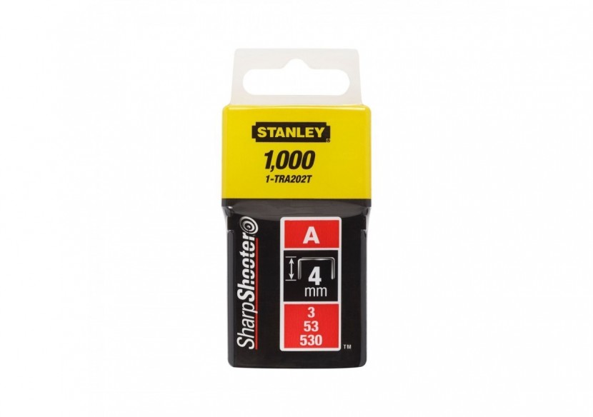 AGRAFES 12MM TYPE A - BOITE DE 1000PCS - 1-TRA208T - Stanley