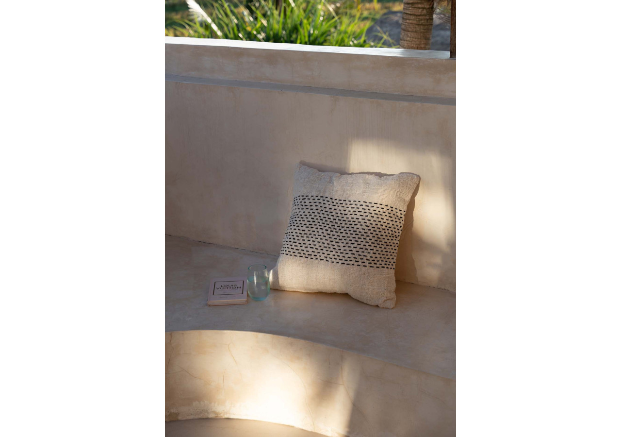 The Misty Cushion Cover - Natural Black