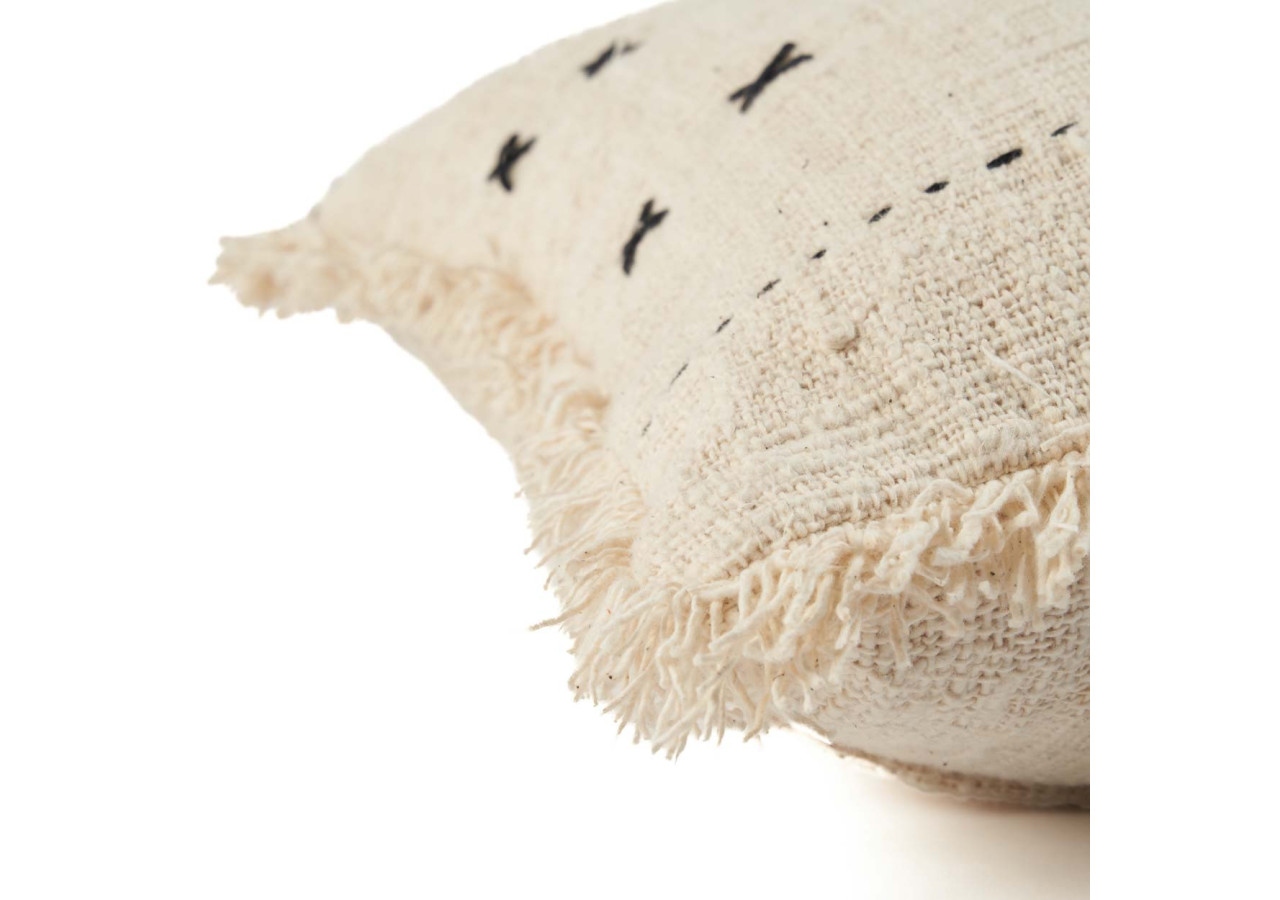 The French Kiss Cushion Cover - Natural Black