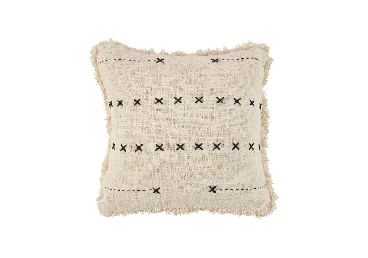 The French Kiss Cushion Cover - Natural Black