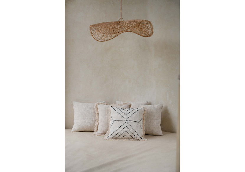 The Tribal Cushion Cover - Natural Black