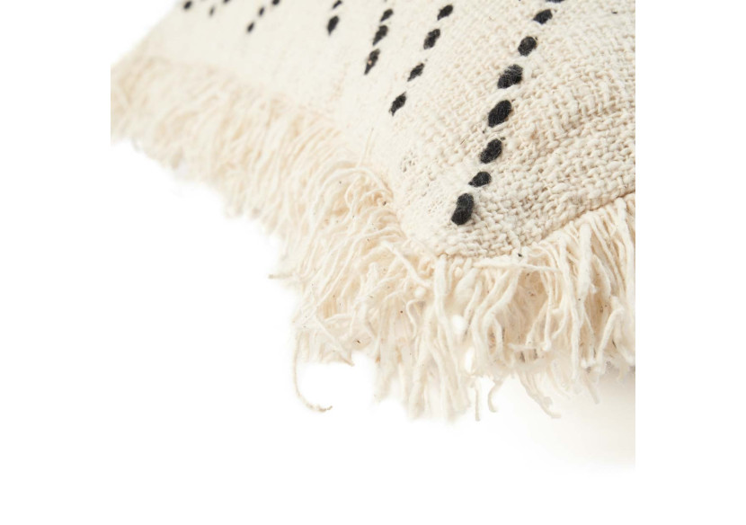 The Tribal Cushion Cover - Natural Black