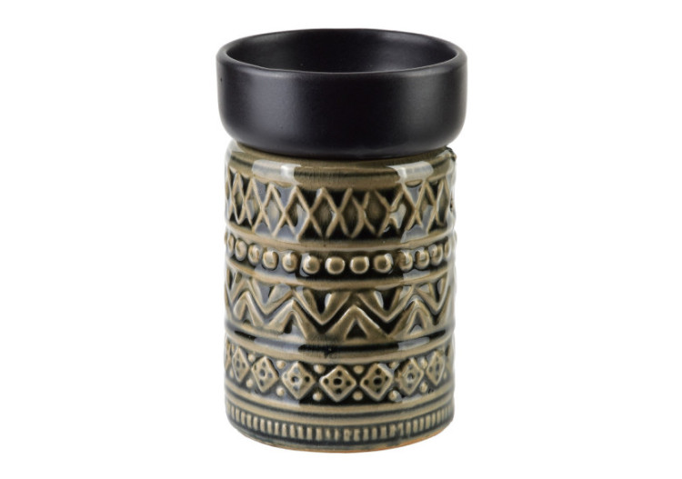 Brûleur d'huiles essentielles bicolore - Dimensions 7,5 x 7,5 x 12 cm - HTTP1540 - Mondex