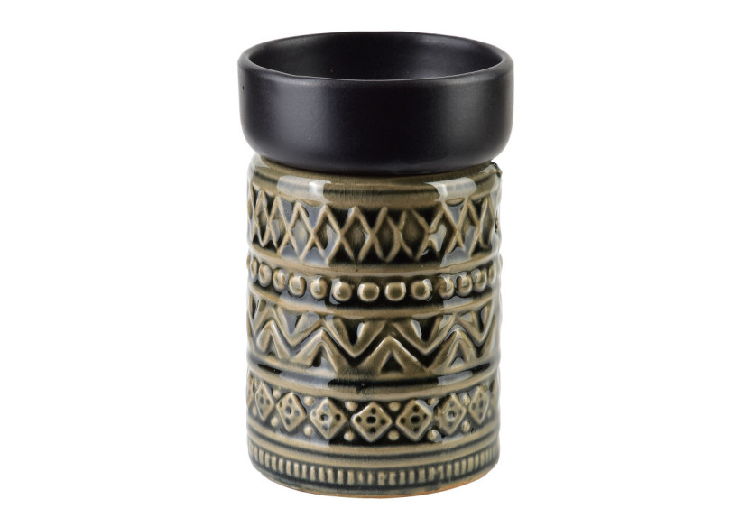 Brûleur d'huiles essentielles bicolore - Dimensions 7,5 x 7,5 x 12 cm - HTTP1540 - Mondex