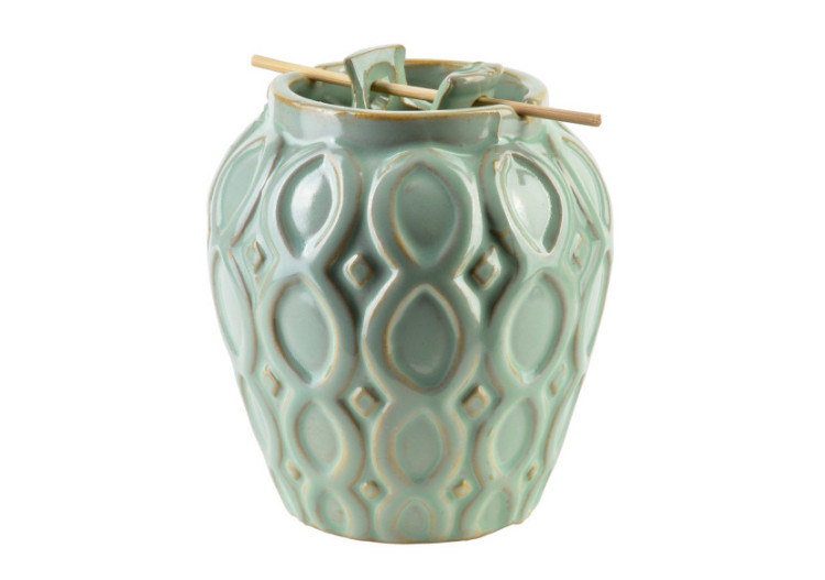 Brûleur d'huiles essentielles - 6,5 x 10,5 x 11,5 cm à double compartiment - HTTP1267 - Mondex