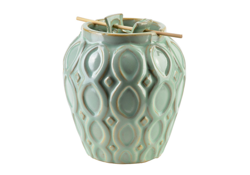 Brûleur d'huiles essentielles - 6,5 x 10,5 x 11,5 cm à double compartiment - HTTP1267 - Mondex