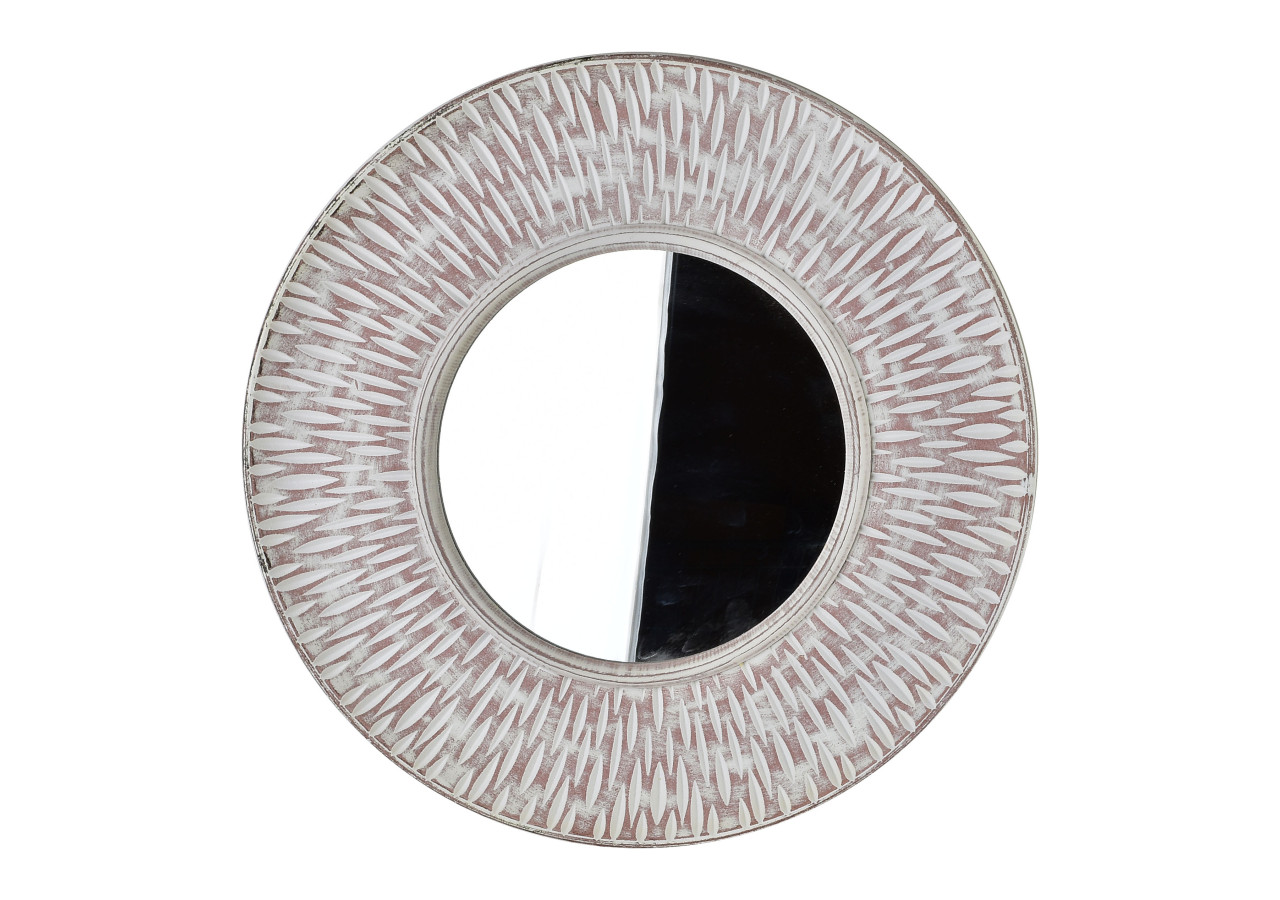 Miroir décoratif DAZ - 44 x 44 x 4 cm avec miroir de 23 cm - HTYK7192 - Mondex