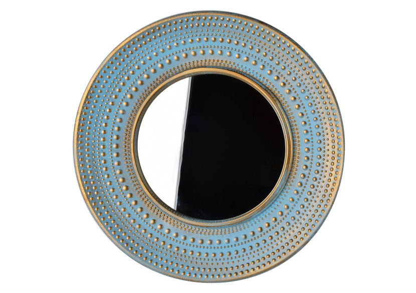 Miroir décoratif DAZ - 49,5 x 49,5 x 4 cm turquoise avec miroir de 27 cm - HTYK7185 - Mondex Miroir décoratif DAZ - 49,5 x 49,5 x 4 cm turquoise avec miroir de 27 cm - HTYK7185 - Mondex