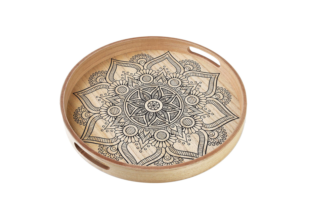 Plateau DAZ Mandala - décoratif 35x35x4cm - HTYK6904 - Mondex
