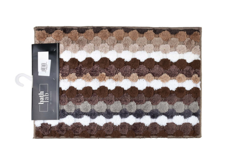 ZAC Tapis de Bain - 40x60cm Rayures Marron - HTUA8036 - Mondex