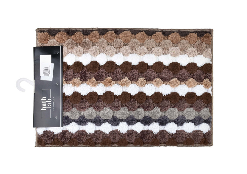 ZAC Tapis de Bain - 40x60cm Rayures Marron - HTUA8036 - Mondex