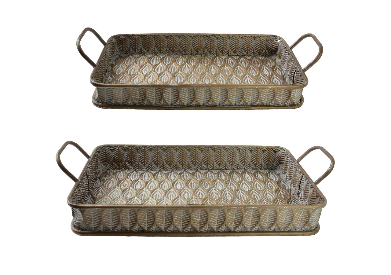 Ensemble de 2 Plateaux Vintage Glow - Style et fonctionnalité - HIWJ2362-SR - Mondex