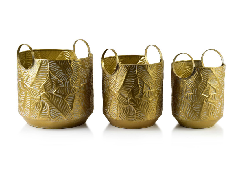 Komplet de 3 osłonek VINTAGE GLOW - XL: R.32xH31, L: R.27xH29, M: R.21.5xH27cm - HIWJ2119-SR - Mondex Komplet de 3 osłonek VINTAGE GLOW - XL: R.32xH31, L: R.27xH29, M: R.21.5xH27cm - HIWJ2119-SR - Mondex