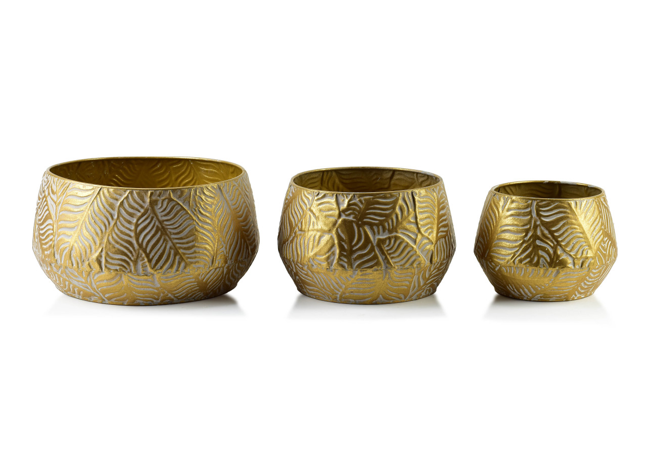 Komplet de 3 osłonek VINTAGE GLOW - XL: R.27xH16, L: R.21xH15, M: R.15xH14cm - HIWJ2072-SR - Mondex