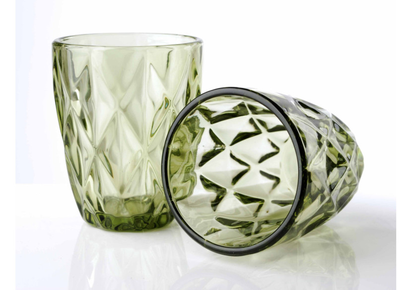 Verre ELISE GREEN - Lot de 6 en verre vert 250ml 8x9,8cm - HTID1602-PROM - Affekdesign By Mondex Verre ELISE GREEN - Lot de 6 en verre vert 250ml 8x9,8cm - HTID1602-PROM - Affekdesign By Mondex