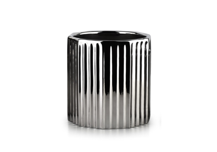 Vase NEVA SILVER - Dimensions h15 x Ø14.5cm - HTYE0836 - Mondex