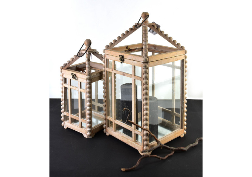 LOKKE Latarnia L - Lanterne décorative en métal et verre - HTO9227 - Mondex