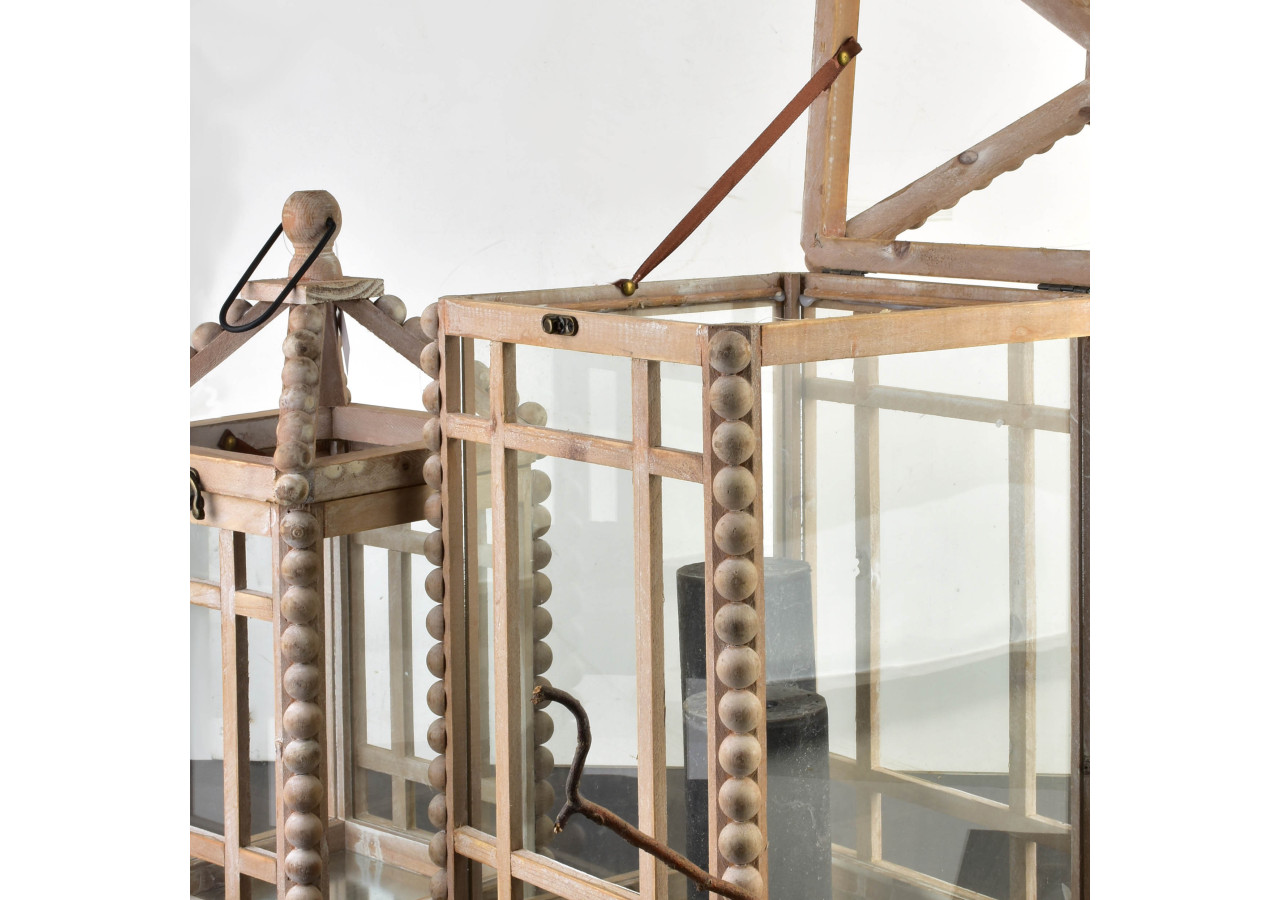 LOKKE Latarnia L - Lanterne décorative en métal et verre - HTO9227 - Mondex