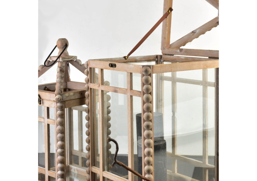 LOKKE Latarnia L - Lanterne décorative en métal et verre - HTO9227 - Mondex