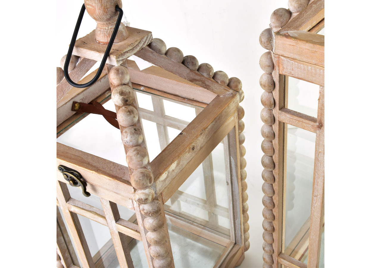 LOKKE Latarnia L - Lanterne décorative en métal et verre - HTO9227 - Mondex