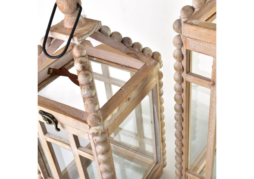 LOKKE Latarnia L - Lanterne décorative en métal et verre - HTO9227 - Mondex