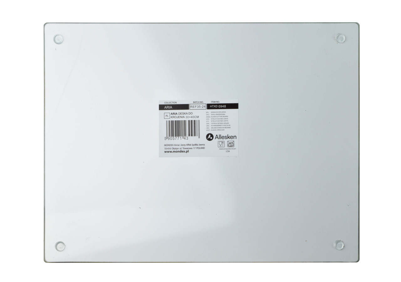 Planche en verre ARIA - 30 x 40 cm, durable et moderne - HTXD1150-CX - Mondex