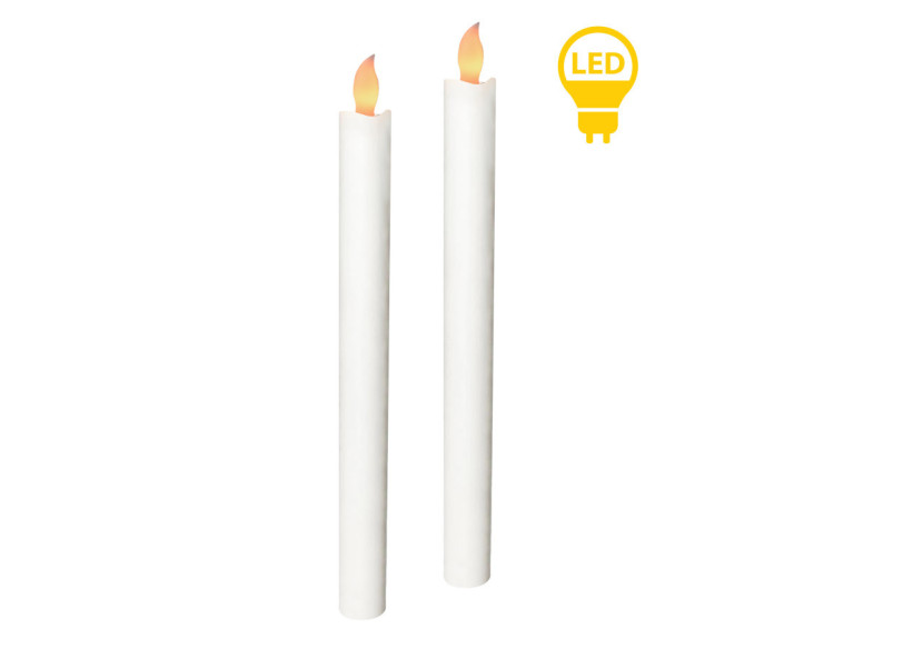 Bougies LED IDALIA - Ensemble de 2 élégantes bougies - HTYT4788-PROM - Mondex