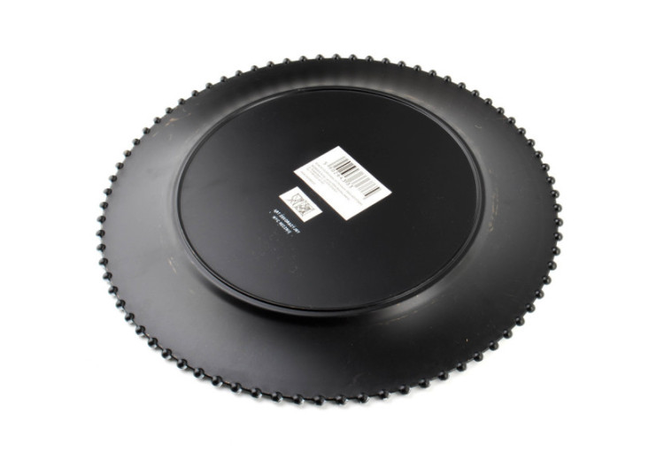 Sous-assiette BLANCHE COLOURS - Noire et dorée 33 x 33 x 2 cm - HTOS6872-PROM - Mondex 2