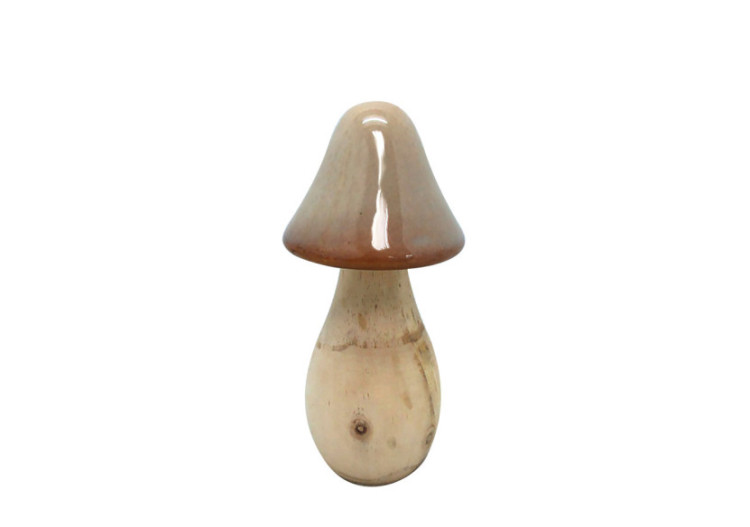 Figurine MAVE - Champignon en céramique 8,2 x 8,2 x 15,8 cm - HTC3026 - Mondex