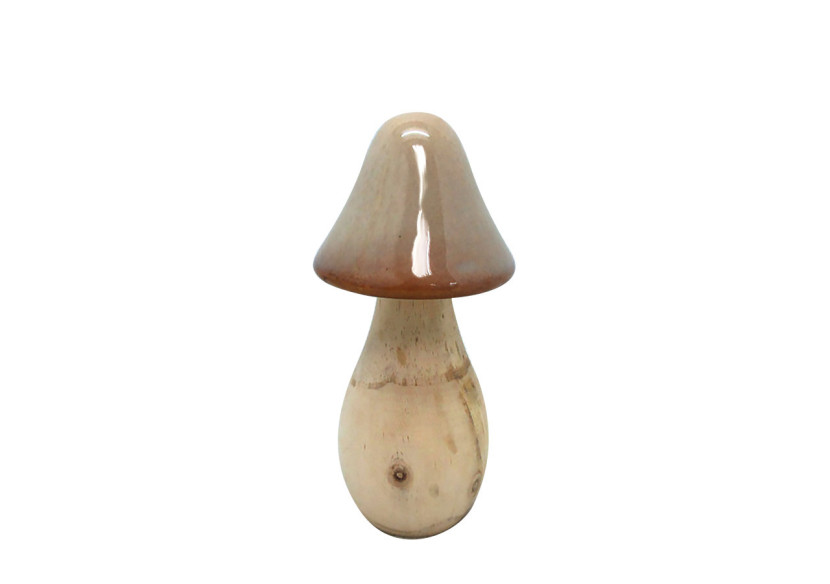 Figurine MAVE - Champignon en céramique 8,2 x 8,2 x 15,8 cm - HTC3026 - Mondex