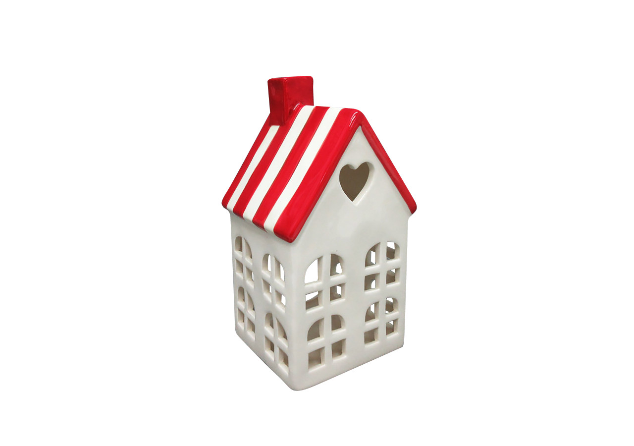 Lampion Hytte - Décoration en céramique 8,8 x 8,5 x 17,2 cm - HTC3248 - Mondex