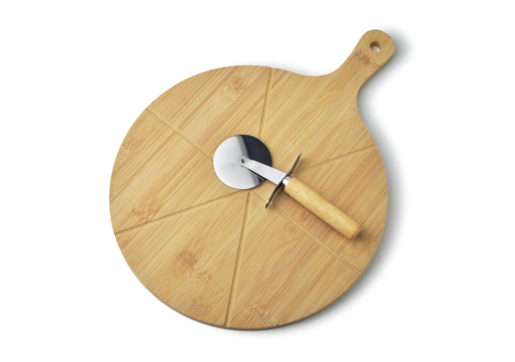 Planche à Pizza MODERN KITCHEN - 42x31x1,5cm avec coupe-pizza - HTXD9890-PROM - Mondex 2