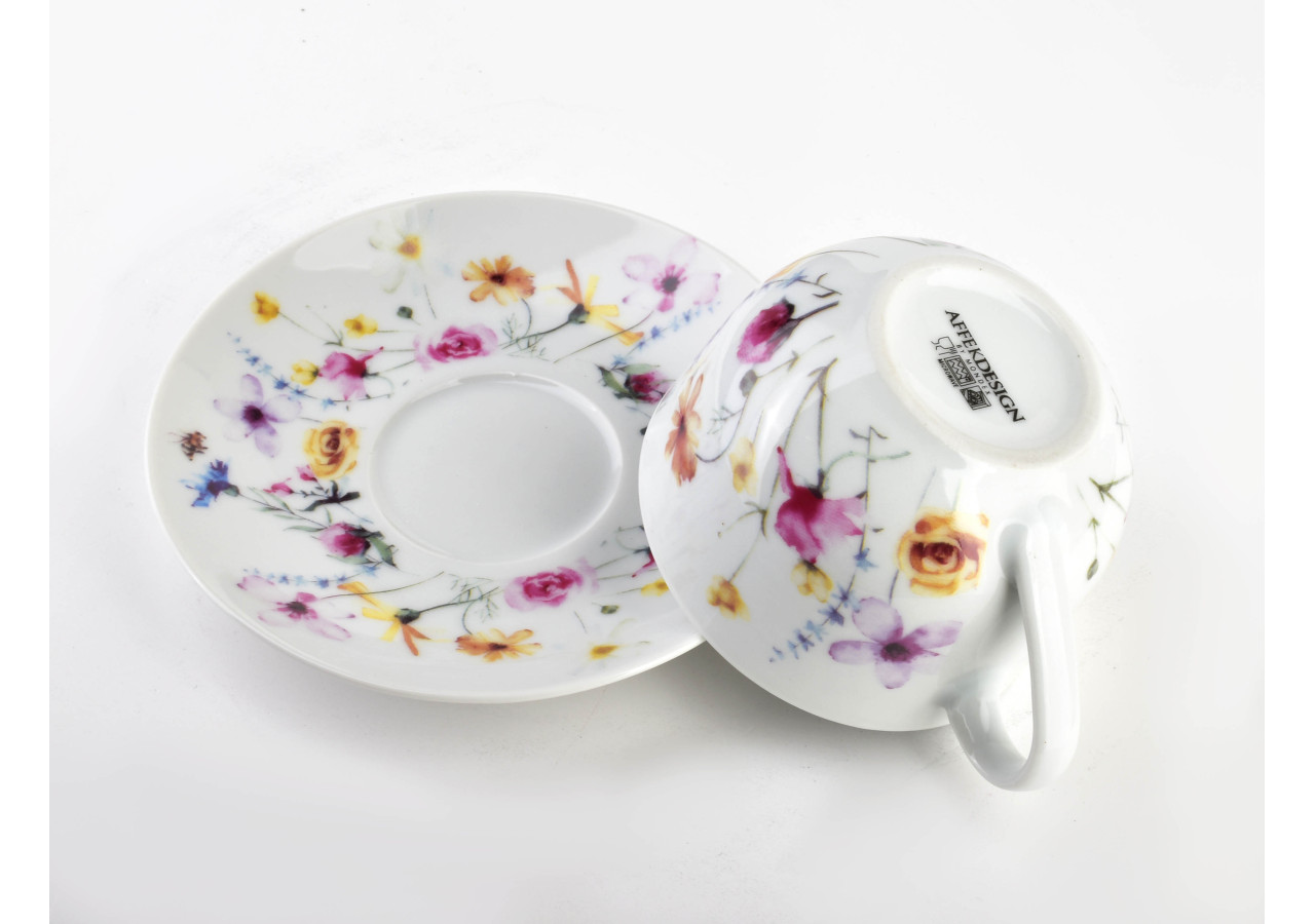 JOY Komplet 2 filiżanek ze spodkiem 245ml