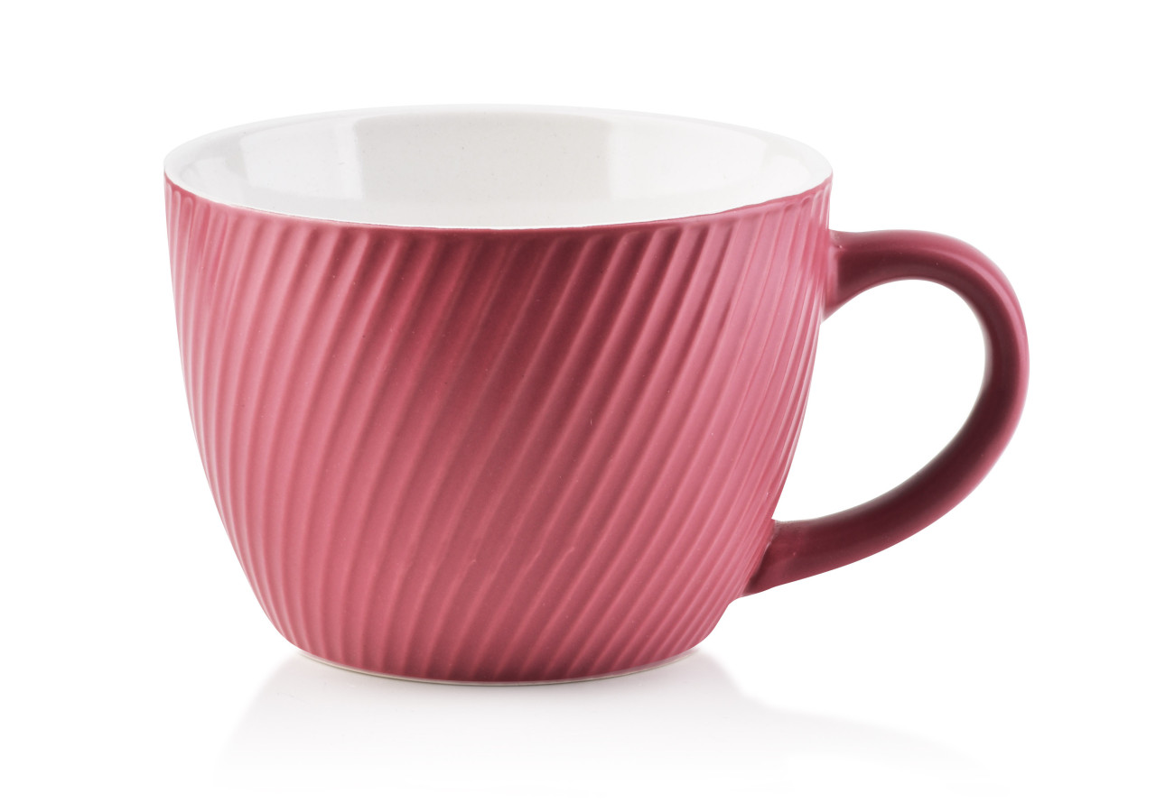 Mug SALLY LINES PINK - 480 ml 11 x 14.5 x 8 cm - HTPS5092-PROM - Affekdesign By Mondex