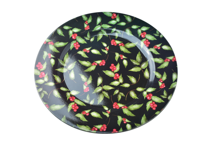 Sous-assiette BLANCHE FESTIVE - Décoratif 33 x 2 cm - HTOS9684-SW-PRO - Mondex