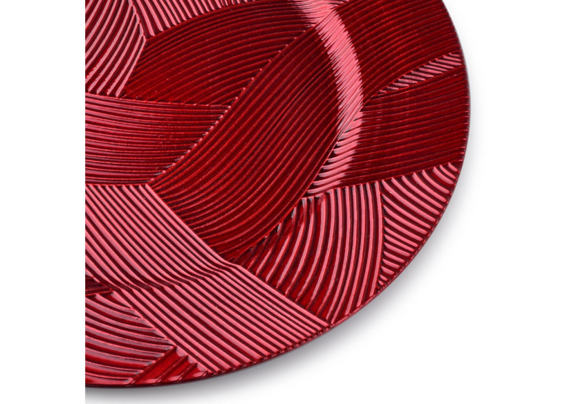 Sous-assiette colorée BLANCHE - 33x33x2cm brillante - HTOS9457-PROM - Mondex